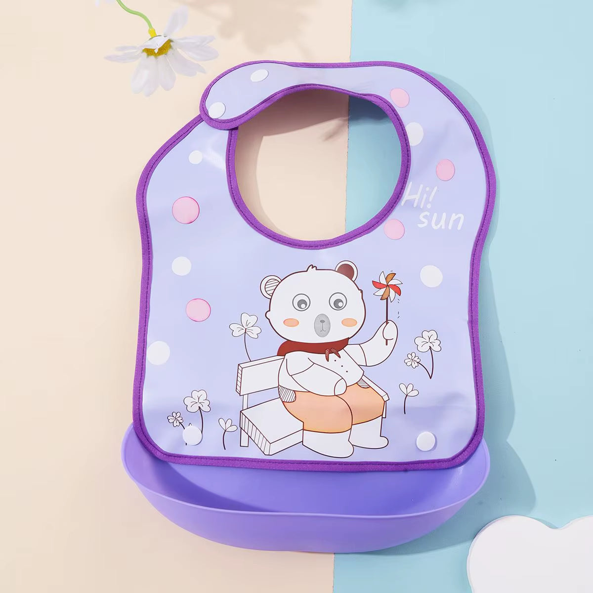 Baby Food Bib Baby Waterproof Bib Three-Dimensional Detachable Food Food Pocket Child Child Saliva Pocket