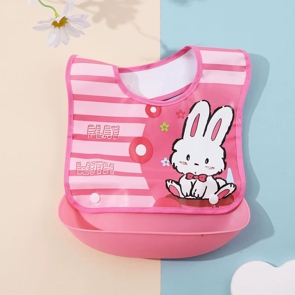 Baby Food Bib Baby Waterproof Bib Three-Dimensional Detachable Food Food Pocket Child Child Saliva Pocket