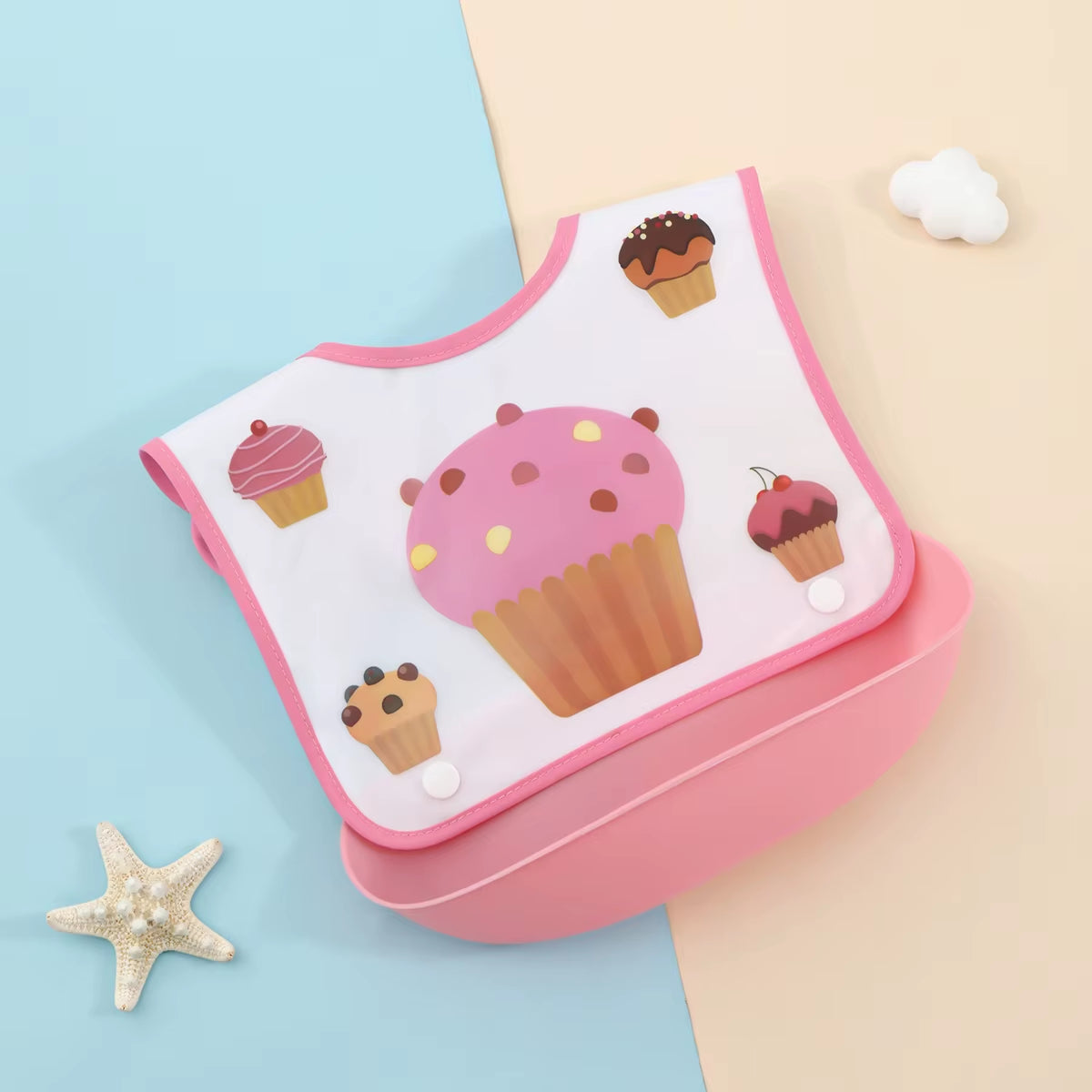 Baby Food Bib Baby Waterproof Bib Three-Dimensional Detachable Food Food Pocket Child Child Saliva Pocket