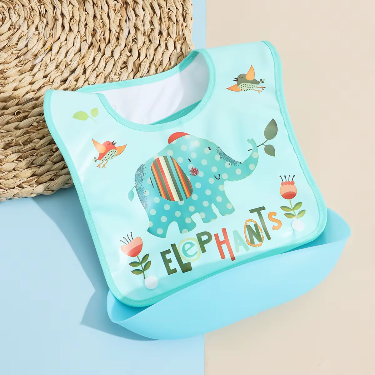 Baby Food Bib Baby Waterproof Bib Three-Dimensional Detachable Food Food Pocket Child Child Saliva Pocket