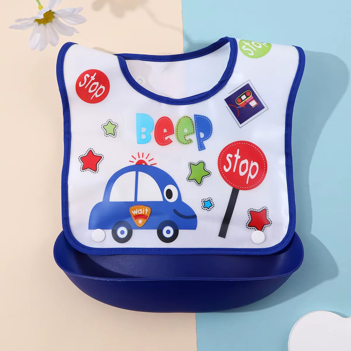 Baby Food Bib Baby Waterproof Bib Three-Dimensional Detachable Food Food Pocket Child Child Saliva Pocket