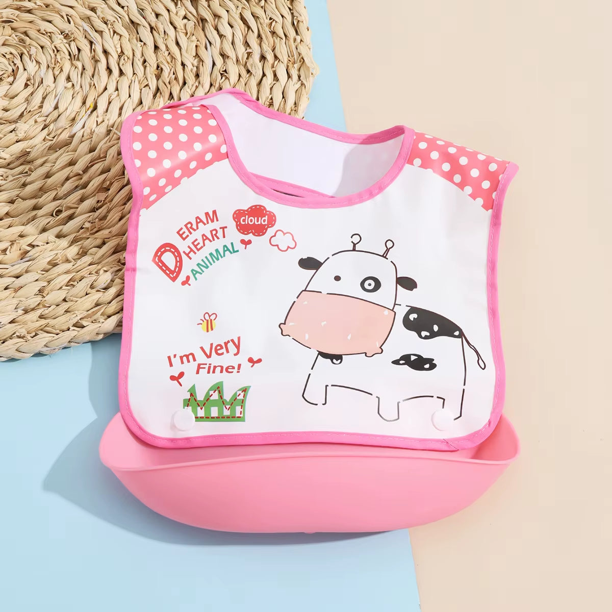 Baby Food Bib Baby Waterproof Bib Three-Dimensional Detachable Food Food Pocket Child Child Saliva Pocket