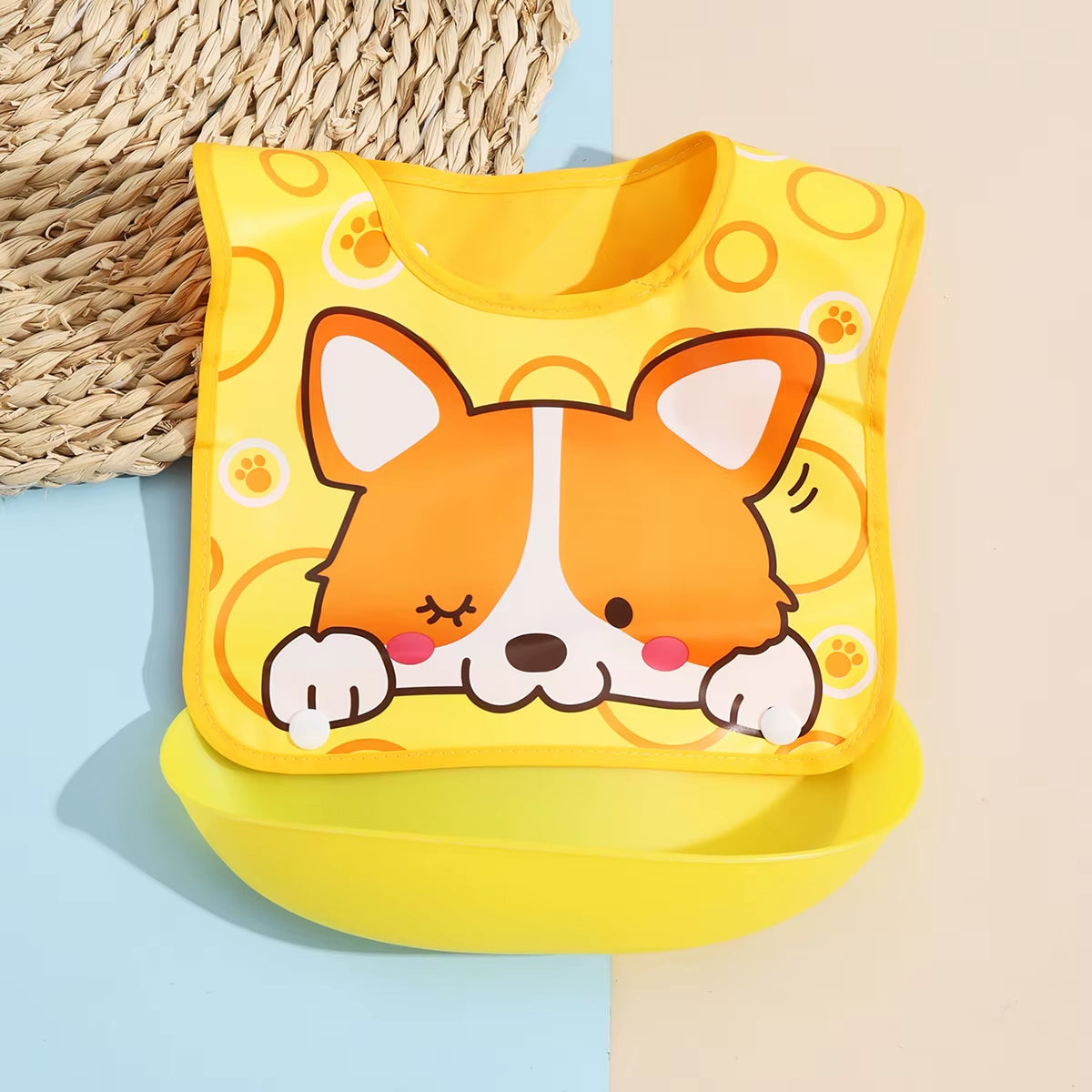 Baby Food Bib Baby Waterproof Bib Three-Dimensional Detachable Food Food Pocket Child Child Saliva Pocket