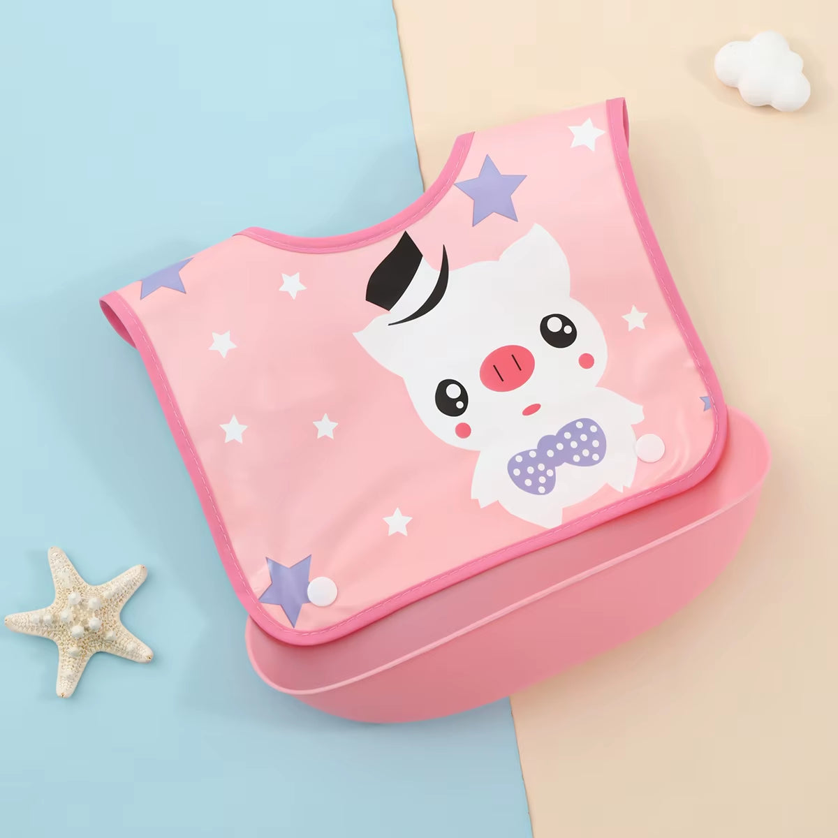 Baby Food Bib Baby Waterproof Bib Three-Dimensional Detachable Food Food Pocket Child Child Saliva Pocket