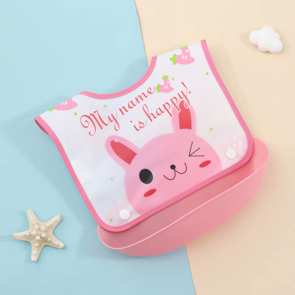 Baby Food Bib Baby Waterproof Bib Three-Dimensional Detachable Food Food Pocket Child Child Saliva Pocket