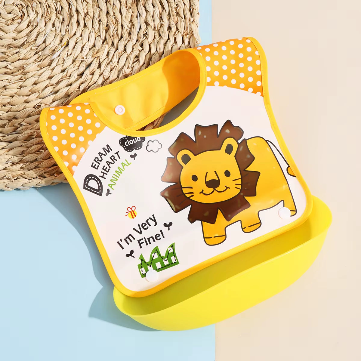 Baby Food Bib Baby Waterproof Bib Three-Dimensional Detachable Food Food Pocket Child Child Saliva Pocket