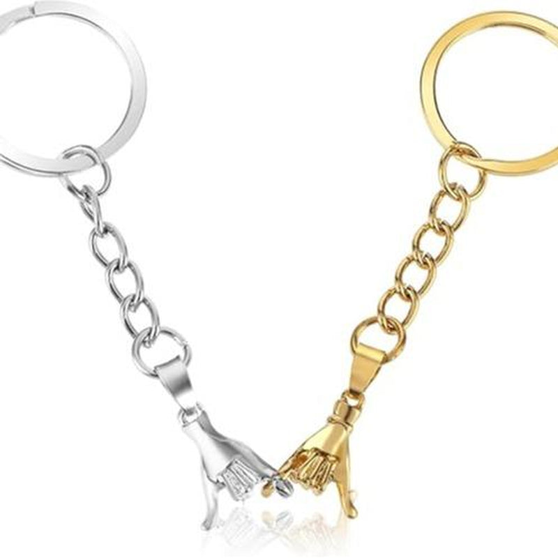 2Pcs Pinky Promise Gift Matching Couple Gifts Valentines Day Gifts for Him Her Boyfriend Girlfriend Best Friend Matching Keychains for Couples Wife Husband Birthday Gifts