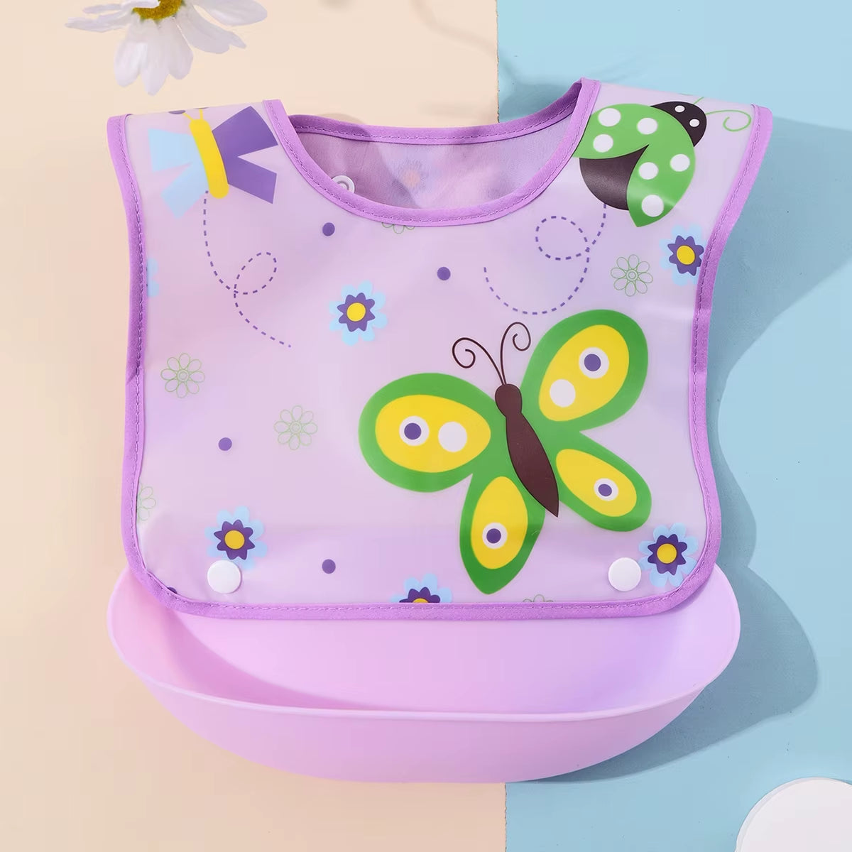 Baby Food Bib Baby Waterproof Bib Three-Dimensional Detachable Food Food Pocket Child Child Saliva Pocket