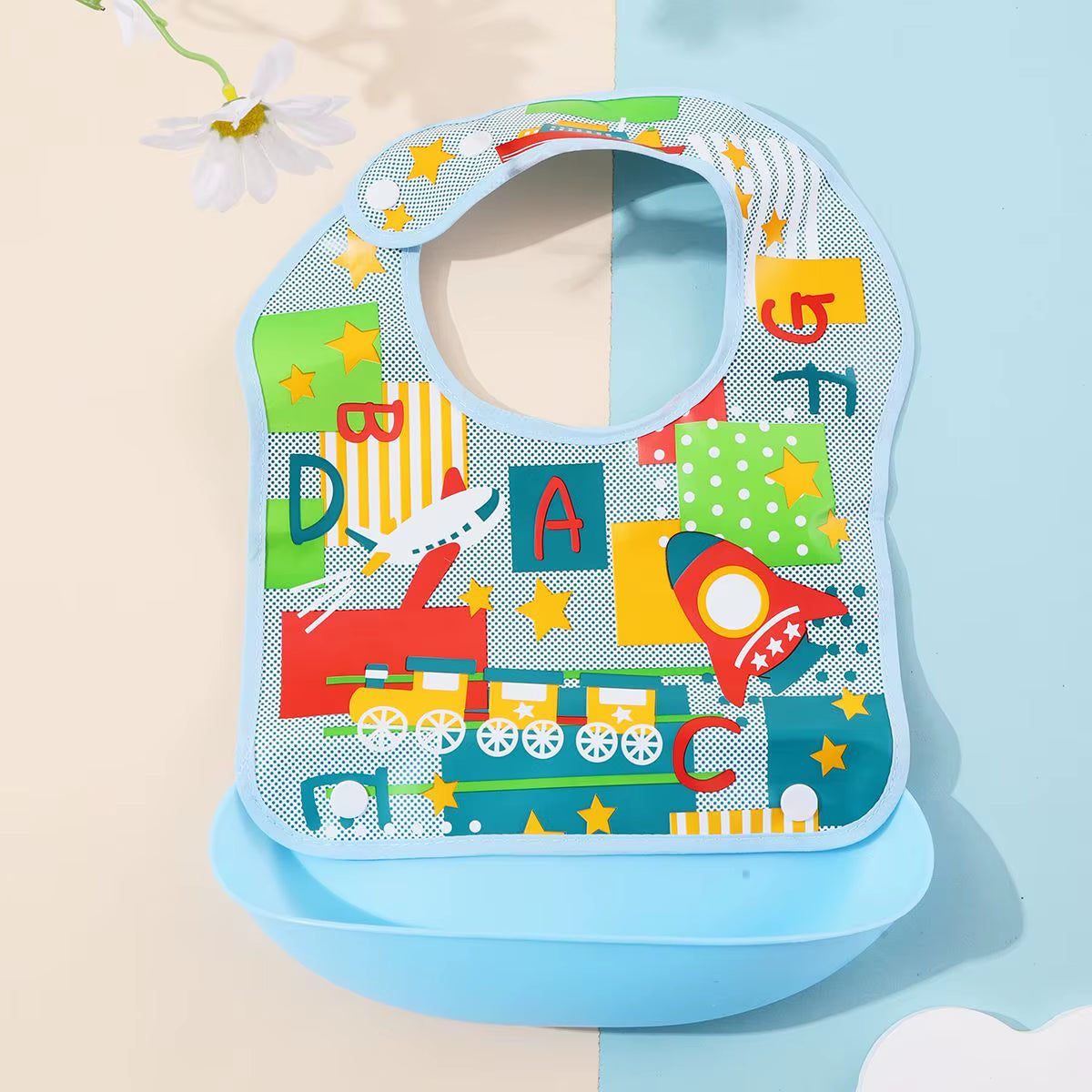 Baby Food Bib Baby Waterproof Bib Three-Dimensional Detachable Food Food Pocket Child Child Saliva Pocket