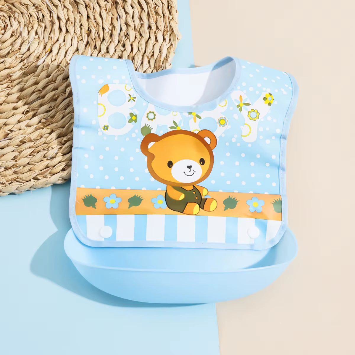 Baby Food Bib Baby Waterproof Bib Three-Dimensional Detachable Food Food Pocket Child Child Saliva Pocket