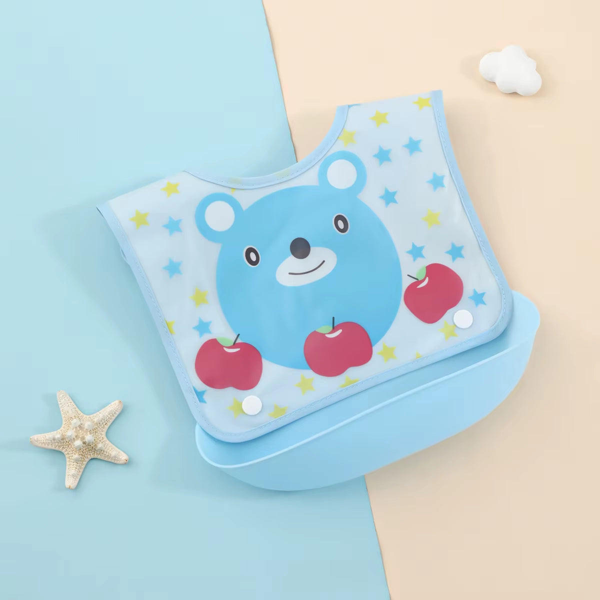 Baby Food Bib Baby Waterproof Bib Three-Dimensional Detachable Food Food Pocket Child Child Saliva Pocket